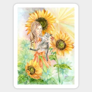 "Heliose", the Sunflower Fairy Sticker